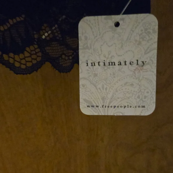 Free People Black Lace Bralette with Scalloped Trim - Picture 2 of 6